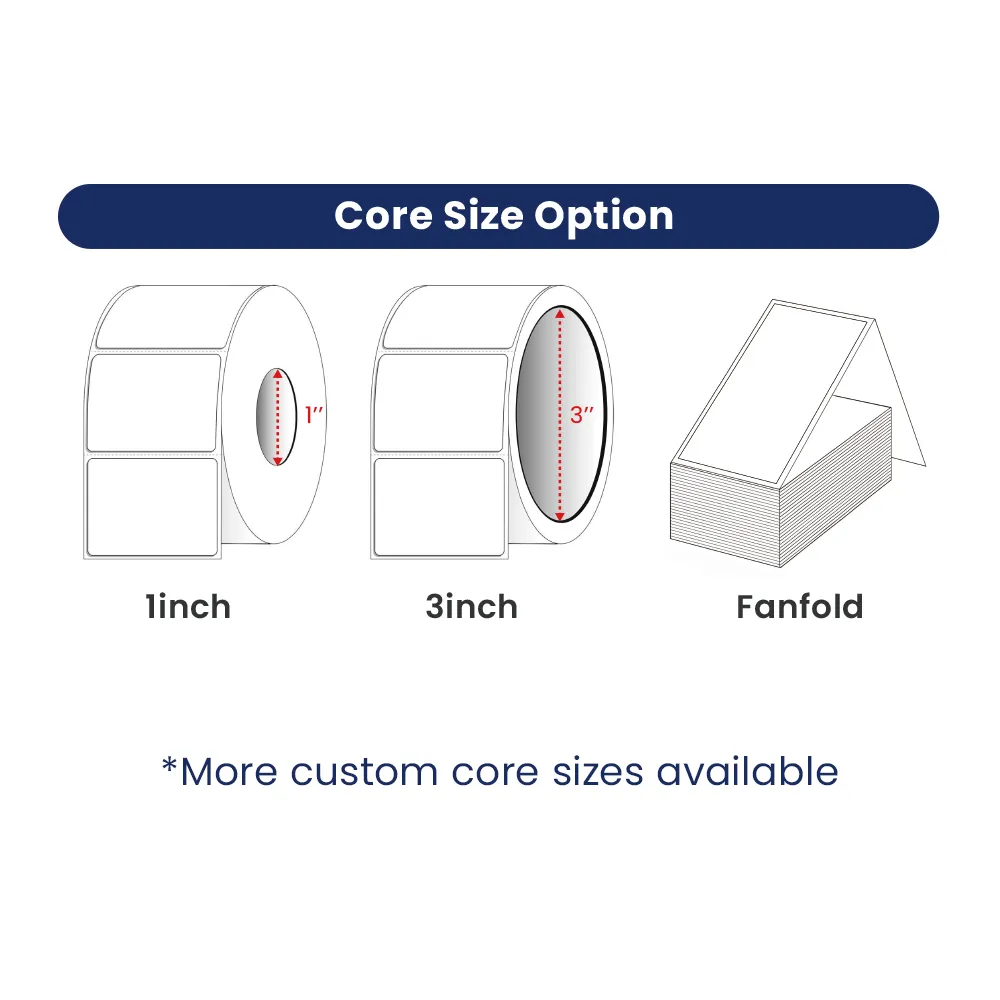 shipping label core diameter options webp